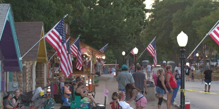 Attendees listen to music during a previous Rock The Park festival and Fourth of July Celebration in Medicine Park. Jeremy Robbins/File Photo
