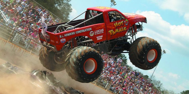 Get-Er-Done, the 1970s Ford truck out of Kewaunee, Wisconsin, is one of several monster trucks competing at the Extreme Monster Trucks Summer Nationals at the Grady County Fairgrounds this weekend. Photo provided.