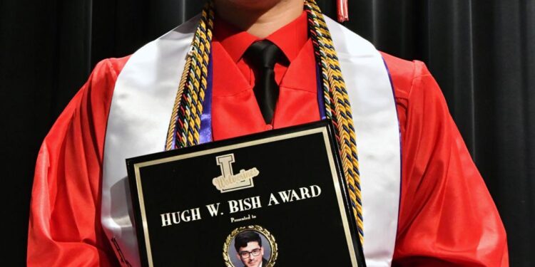 Hermosillo receives Hugh Bish Award at Lawton High