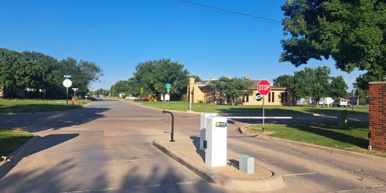 Barrier arm at Cameron University parking lot destroyed