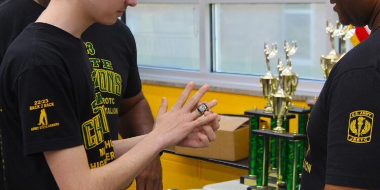 MacArthur's JROTC cadets honored with rings