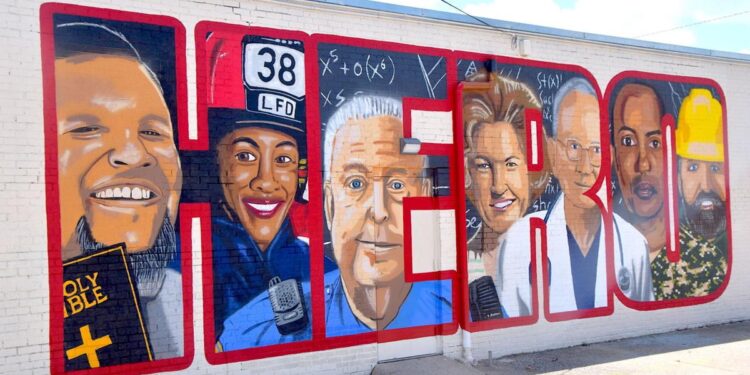 New 'Heroes' mural highlights the spirit of the Lawton community