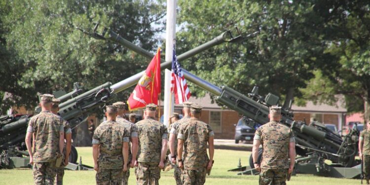 Col. Stoutenborough takes over as commander of Fort Sill's Marine Artillery Detachment