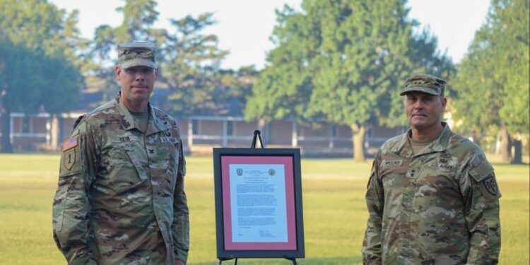 Assumption of responsibility ceremony held on Sill
