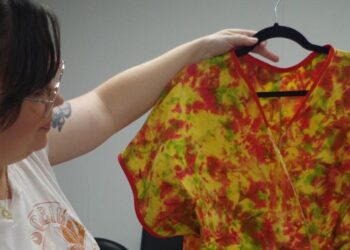 Lawton volunteers sew gowns for breast health center