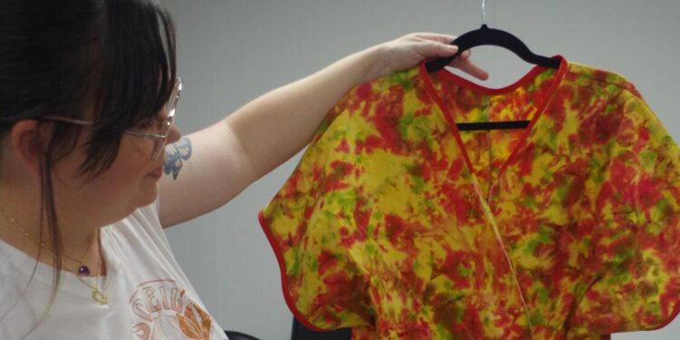 Lawton volunteers sew gowns for breast health center