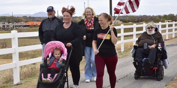 Through sun and stars, 'Old Glory' carried on march for veterans