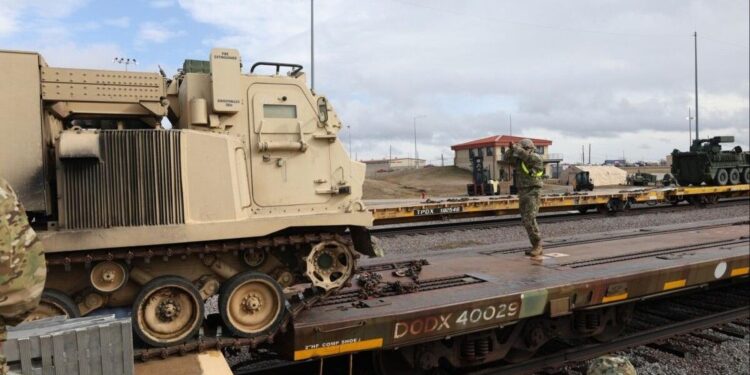 Fort Sill units display task force readiness on rails for exercise