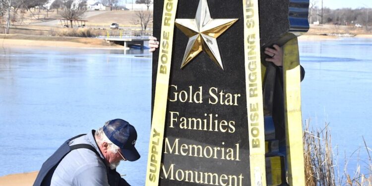 Gold Star Family monument set, ready for dedication at month's end