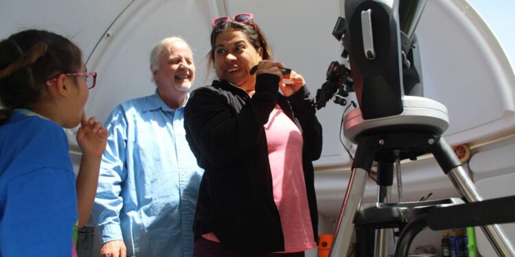 Solar eclipse brings together friends, family