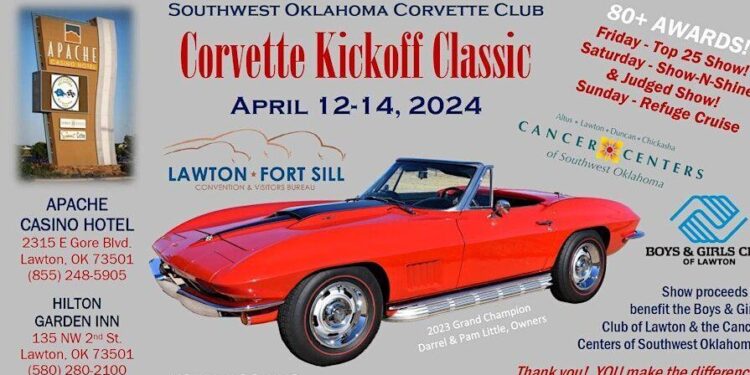 Southwest Oklahoma Corvette Club to present Corvette Kickoff Classic