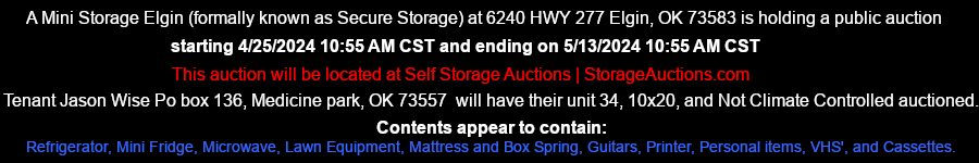 storage auctions