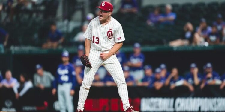 Davis throws complete game shutout, OU wins Big 12 tourney opener