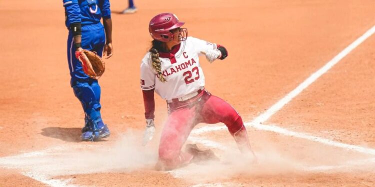 Sooners Run-Rule Kansas in Big 12 Quarterfinal softball