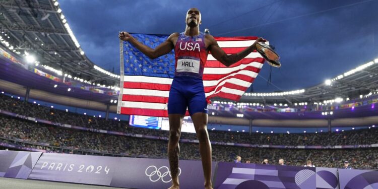 Hall gives Americans another come-from-behind gold