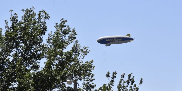 Goodyear celebrates 45 years in Lawton with blimp flyover