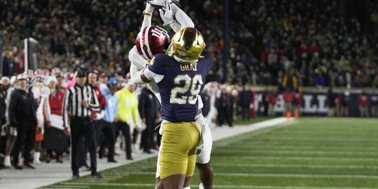 Notre Dame protects home field dumps Indiana
