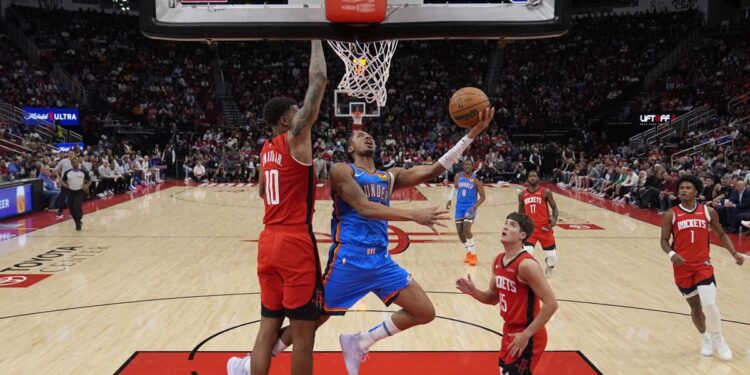 VanVleet scores 38, Rockets edge OKC