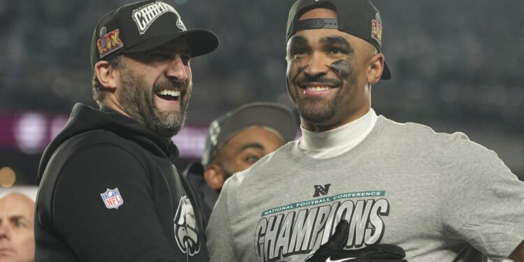 Hurts, Barkley help Eagles reach Super Bowl