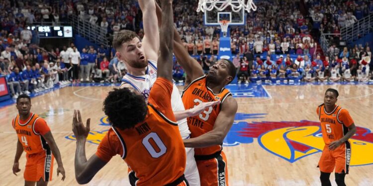 No. 23 Kansas pounds OSU, 96-64, ends skid