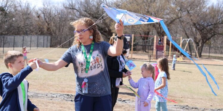 A good day to fly a kite for Hugh Bish students