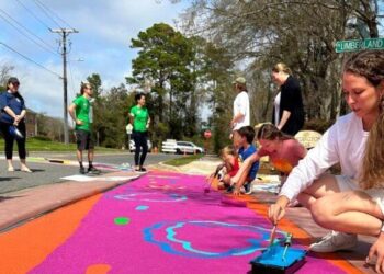 Initiative would create brightly-colored crosswalks to increase youth safety